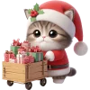 Эмодзи Новогодний котик