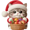 Эмодзи Новогодний котик