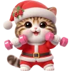 Эмодзи Новогодний котик