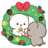 Эмодзи Xmas Mochi cats
