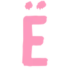 Эмодзи Розовый шрифт