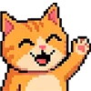 Эмодзи Pixel cat