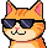 Эмодзи Pixel cat