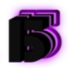 Эмодзи Purple neon font