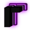 Эмодзи Purple neon font