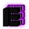 Эмодзи Purple neon font