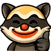 Эмодзи енот Андрей