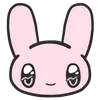 Эмодзи pink usagi ♡ by GIGM777 (line)