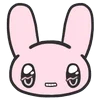 Эмодзи pink usagi ♡ by GIGM777 (line)