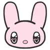 Эмодзи pink usagi ♡ by GIGM777 (line)