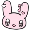 Эмодзи pink usagi ♡ by GIGM777 (line)