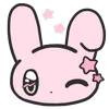 Эмодзи pink usagi ♡ by GIGM777 (line)