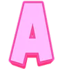 Розовый шрифт
