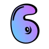 Эмодзи cartoon violet font
