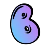 Эмодзи cartoon violet font