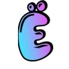 Эмодзи cartoon violet font