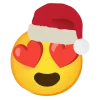 Эмодзи Смайлики с новогодней шапочкой