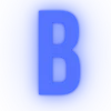 Эмодзи Синий шрифт