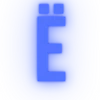Эмодзи Синий шрифт