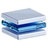 3D blue white icons