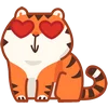 Эмодзи Тигренок Персик