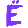 Эмодзи Фиолетовый алфавит
