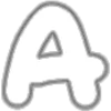 white alphabet