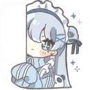 Стикер Горничная и панда