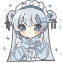 Стикер Горничная и панда