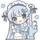 Стикер Горничная и панда