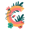 Стикер Nature Alphabet