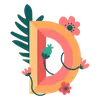 Стикер Nature Alphabet