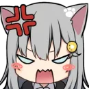 Стикер Amashiro Natsuki Ears Twitch Nacho Emotion 1.2
