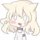 Стикер Аниме кошечка