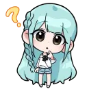 Стикер Blue girl