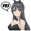 Стикер BUNNY GIRL SENPAI