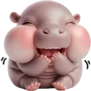 Стикер Малыш бегемотик