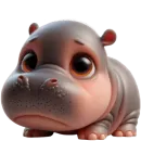 Стикер Малыш бегемотик