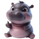 Стикер Малыш бегемотик