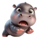 Стикер Малыш бегемотик
