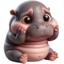 Стикер Малыш бегемотик