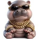 Стикер Бегемотик