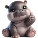 Стикер Бегемотик