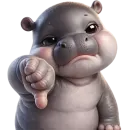 Стикер Бегемотик