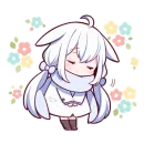 Стикер Белая зайка