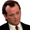 Стикер Bill Murray Emotionless Emojis