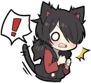 Стикер Black Kitten
