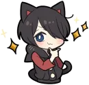 Стикер Black Kitten