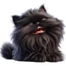 Стикер Черный котэ