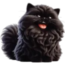 Стикер Черный котэ